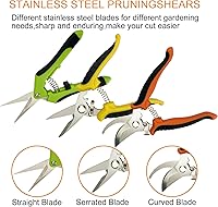 Vista 4 de Pruning Shears, 4 Pack Garden Shears with Gardening gloves, Clippers Handheld, Stainless Steel Garden Snips, Lengnoyp Pruners for Gardening