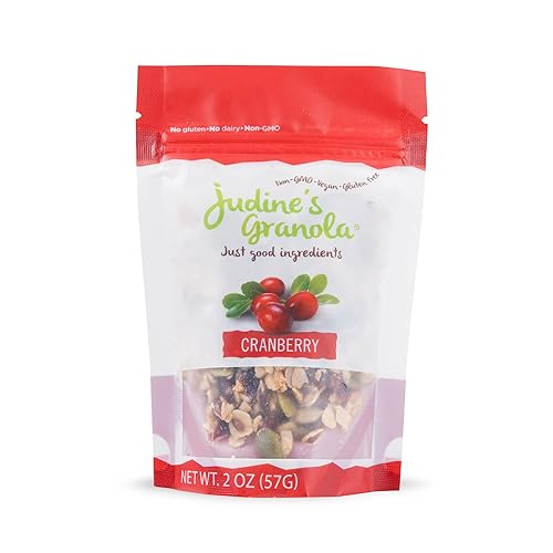Judine's Granola, Avena integral saludable, arándano, 2 onzas, paquete de 1