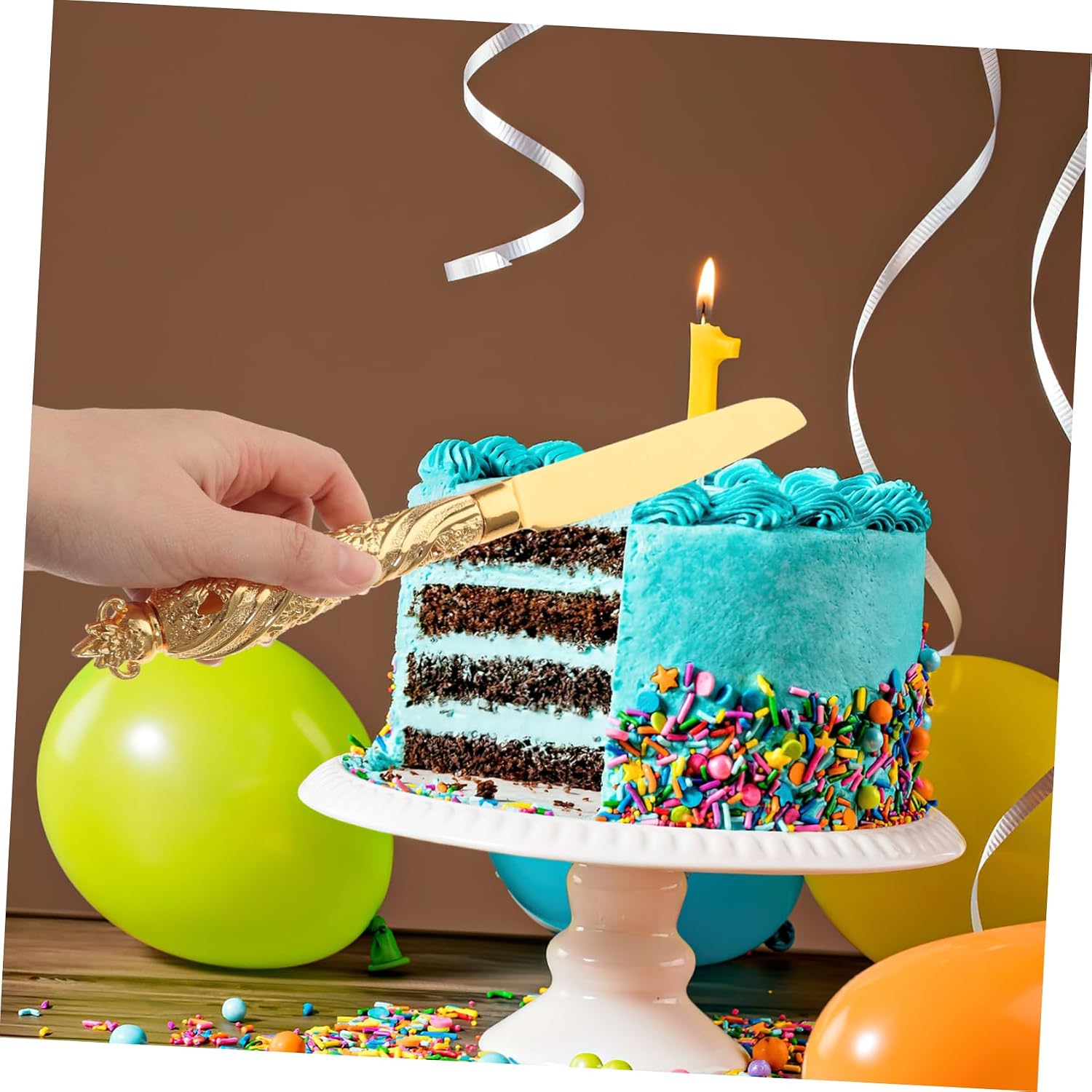 Unomor 1Set Cake Cutter and Spatula Baking Tools for Easy Cake Serving for Pastries Pies and Desserts for Parties and Weddings