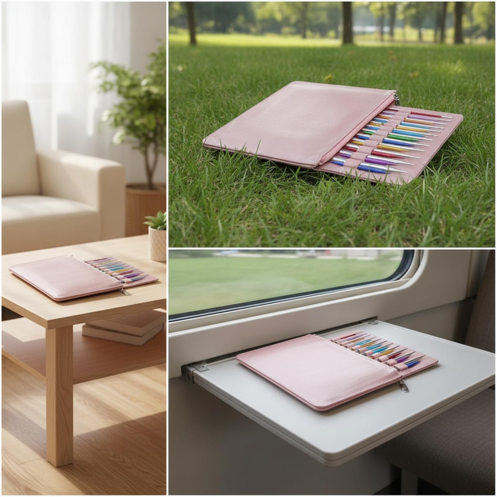 Estuche con Cremallera Portátil Bolsa | Compacto, Funda, para Viajes,