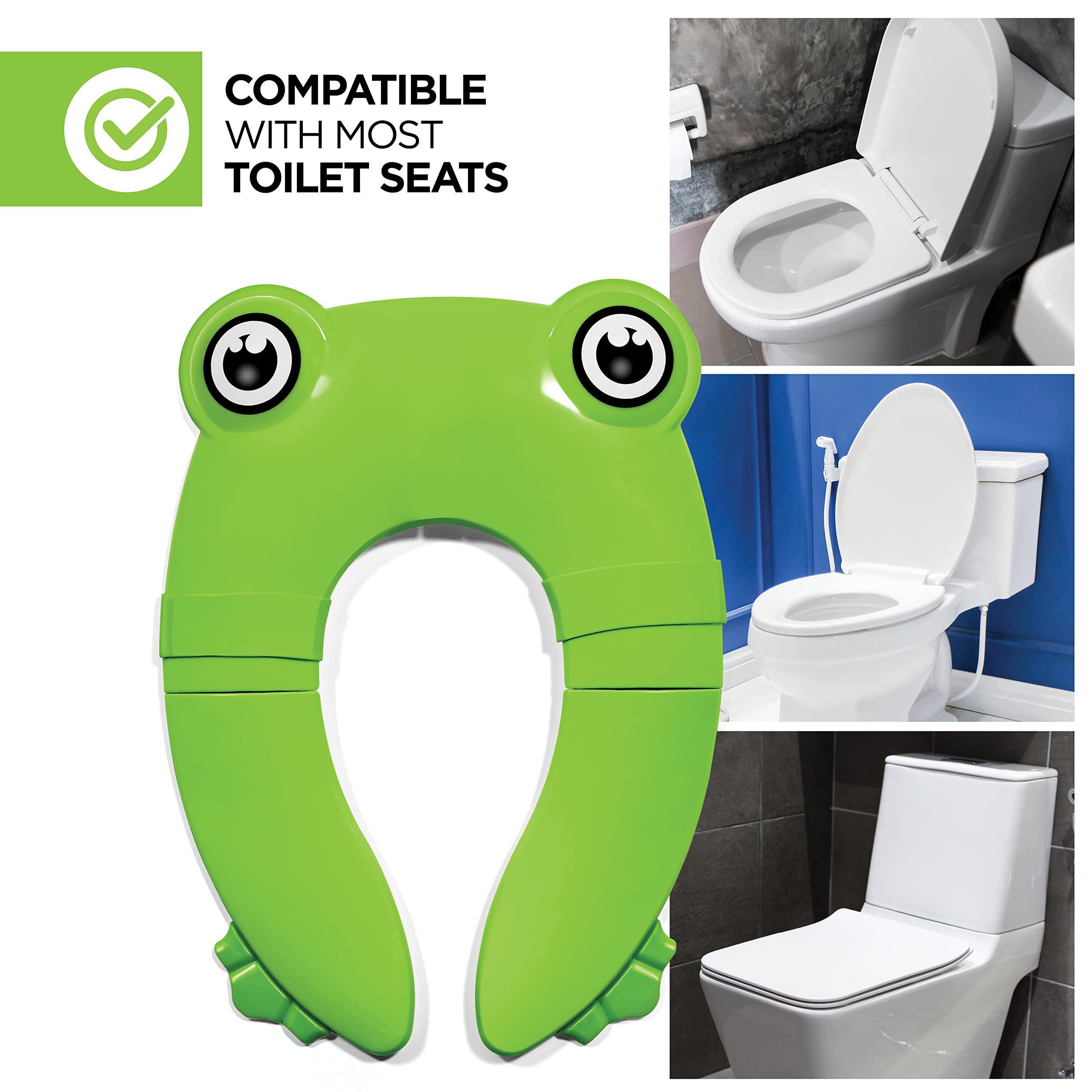 Asiento plegable de viaje para orinal + tabla para niños pequeños, asiento portátil con almohadillas antideslizantes y bandas de goma sin pellizcos, bolsa de viaje incluida, regalo para niños orinal