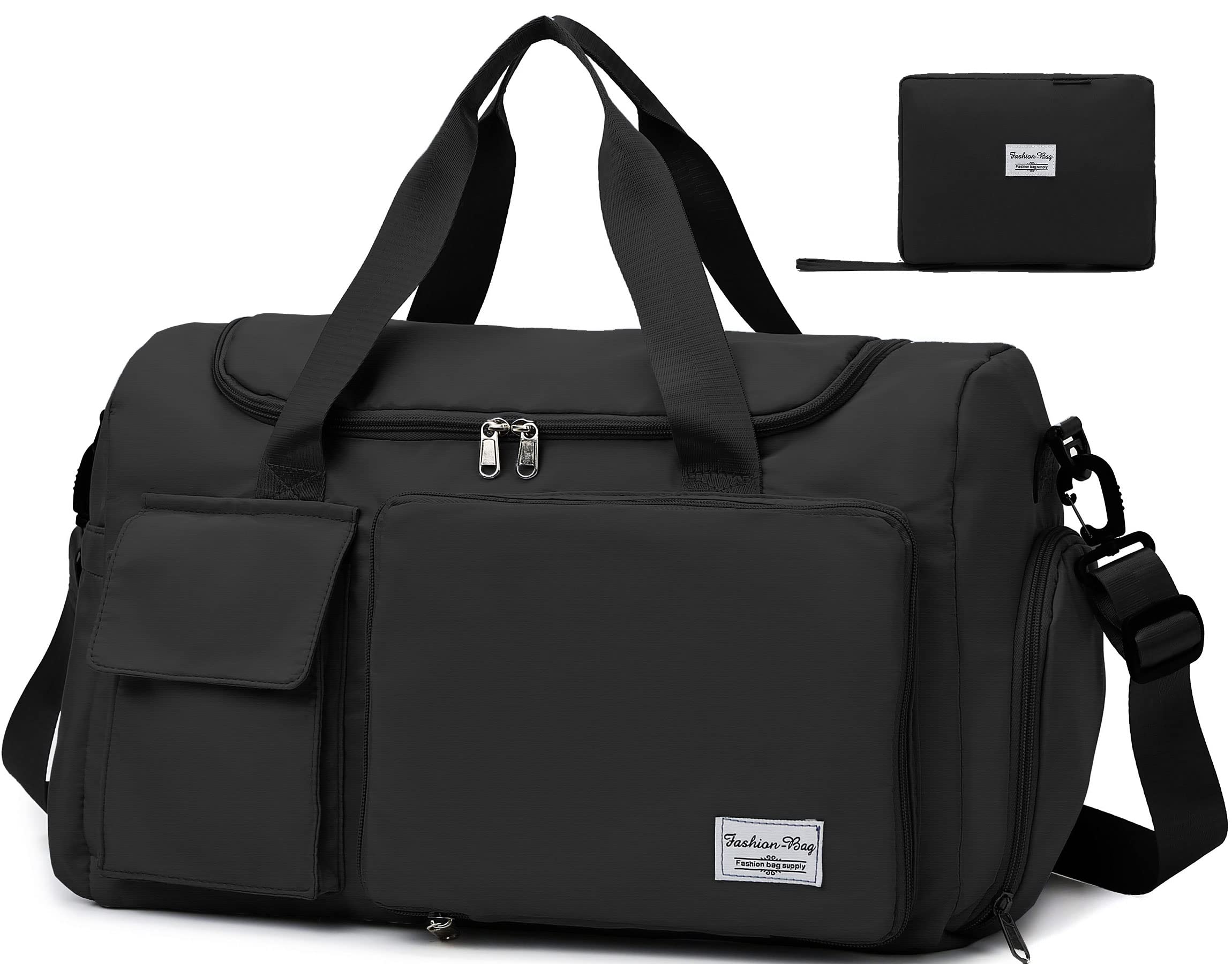 Sac de Sport Pliable avec Compartiment à Chaussures, fourre-Tout pour