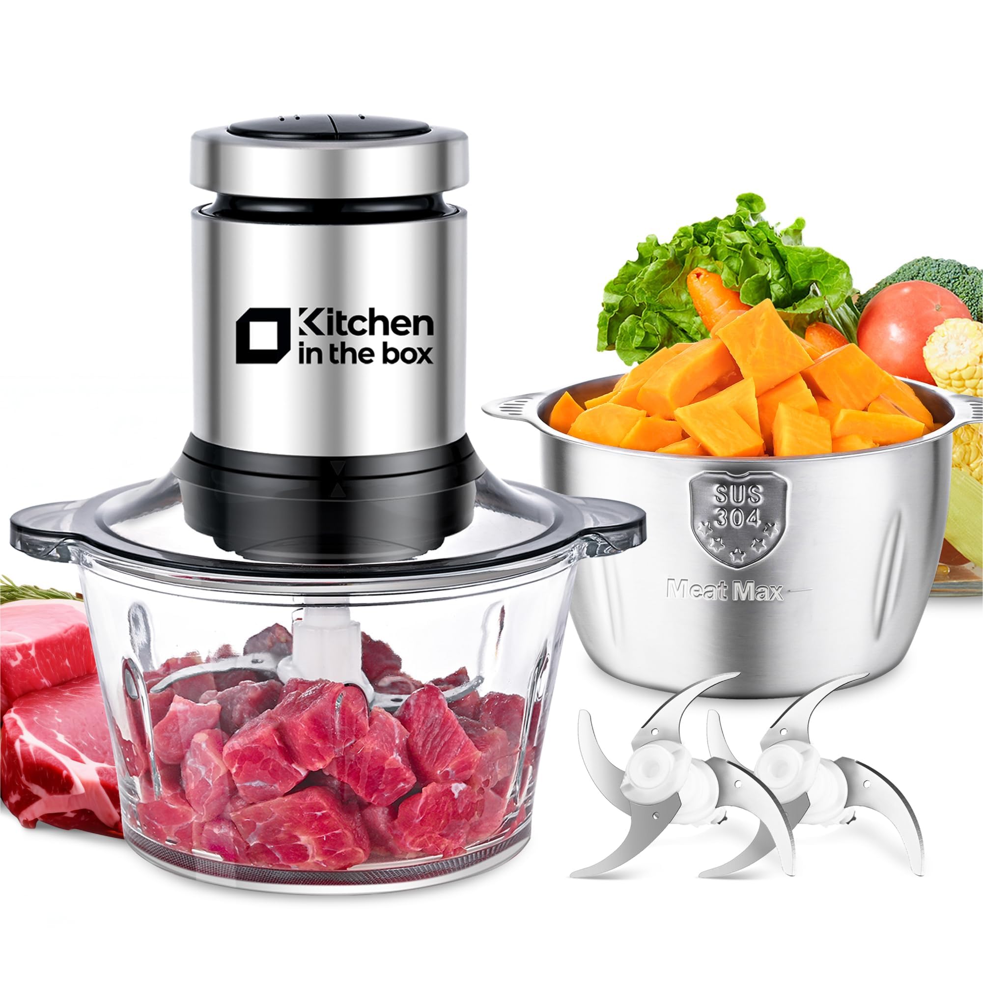 Kitchen in the box フードプロセッサー MG01 Amazon.com: Kitchen in the box Food Processor, Electric Meat