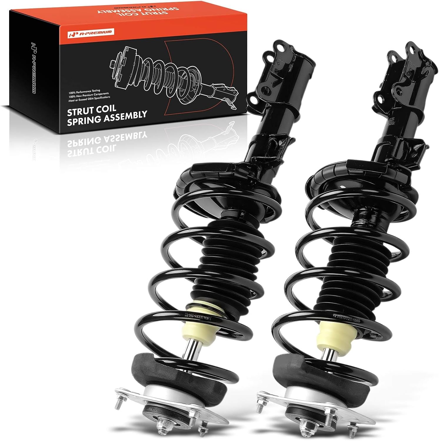 A-Premium Front Struts Compatible with Volvo XC70 2003-2007, V70 2001-2002 - 2x Replacement Suspension Complete Strut Assembly Shock with Coil Spring