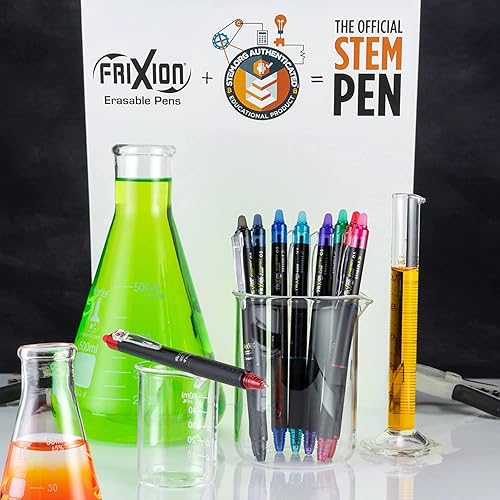 Miniatura 5 de Pilot, FriXion Clicker - Bolígrafos de gel borrables, punta fina de 0.028 in, color azul (paquete de 12, 144 unidades en total)