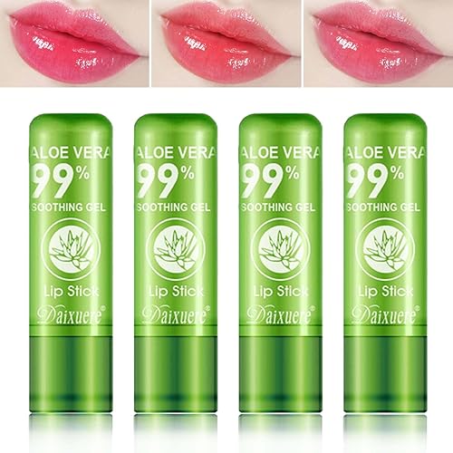 4 lápices labiales de aloe vera, juego de brillo labial mágico que cambia de color, de larga duración, nutritivo, impermeable, bálsamo labial disponible en Yaxa Costa Rica