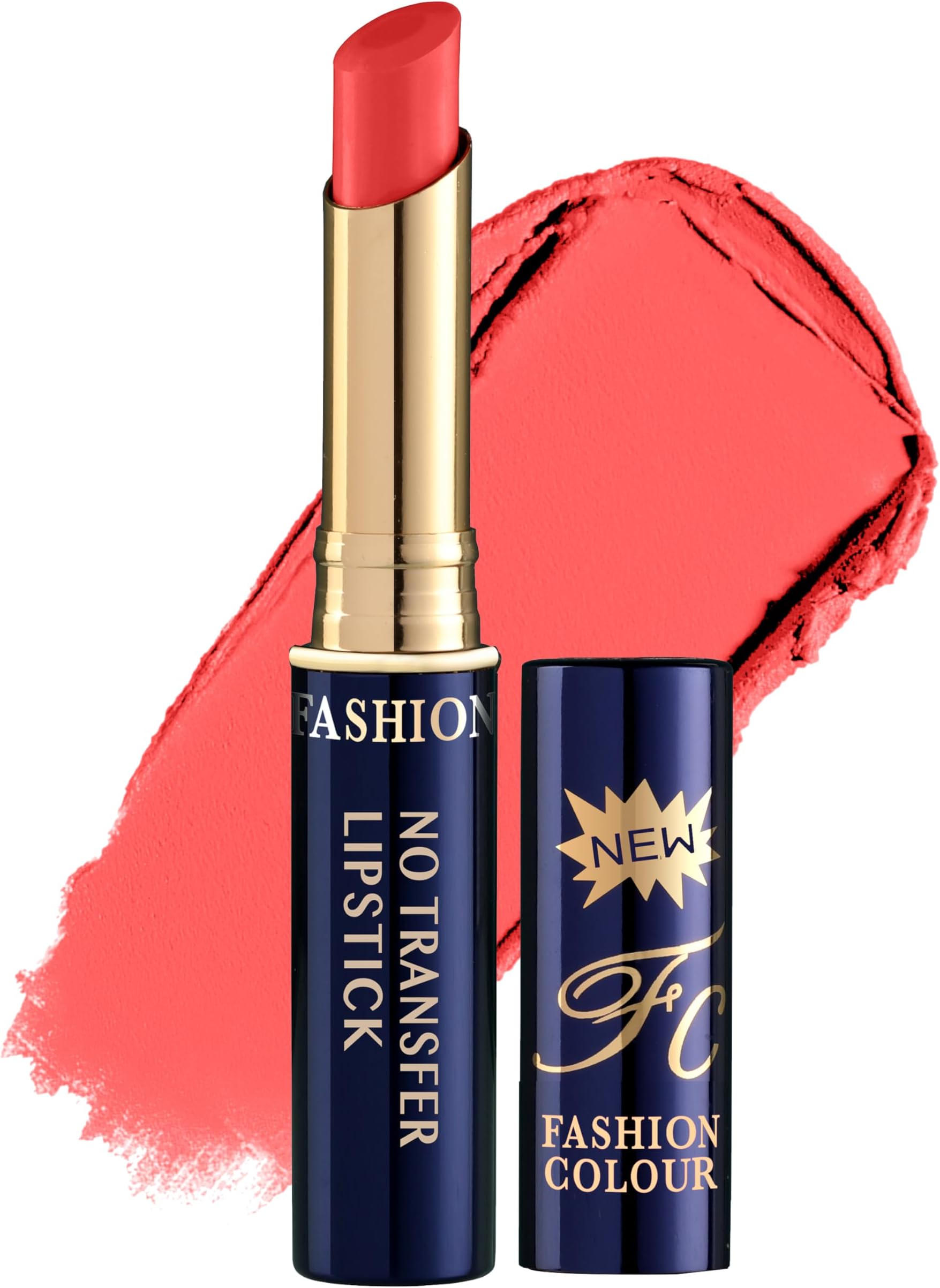 Fashion Colour Lip Super Stay | Non Transferable Lipstick Waterproof | Lipsticks For Women Waterproof | 12-Hour Stay | Matte Finish | Long-Lasting | Highly Pigmented | Bold Colours Shade-37 (Coral)