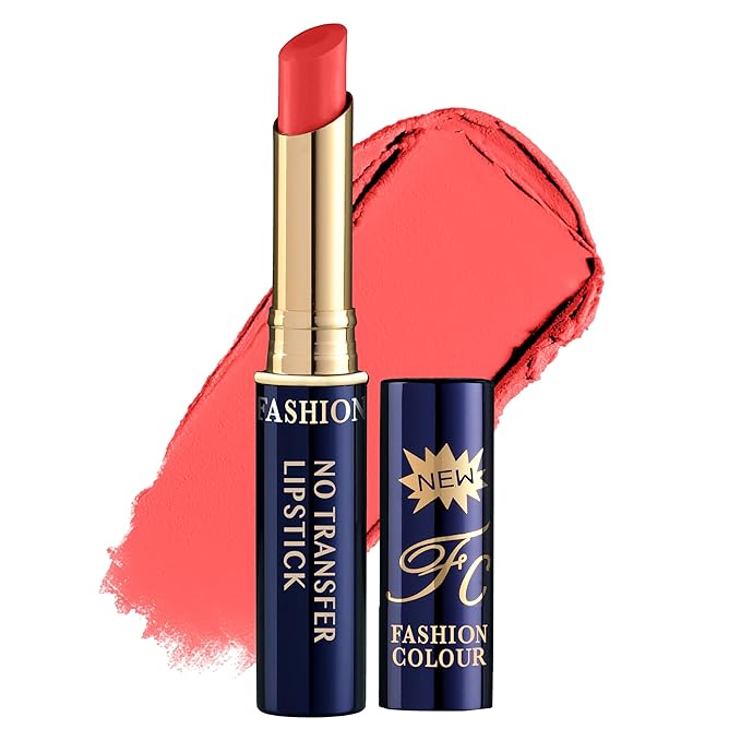 Fashion Colour Lip Super Stay | Non Transferable Lipstick Waterproof | Lipsticks For Women Waterproof | 12-Hour Stay | Matte Finish | Long-Lasting | Highly Pigmented | Bold Colours Shade-37 (Coral)