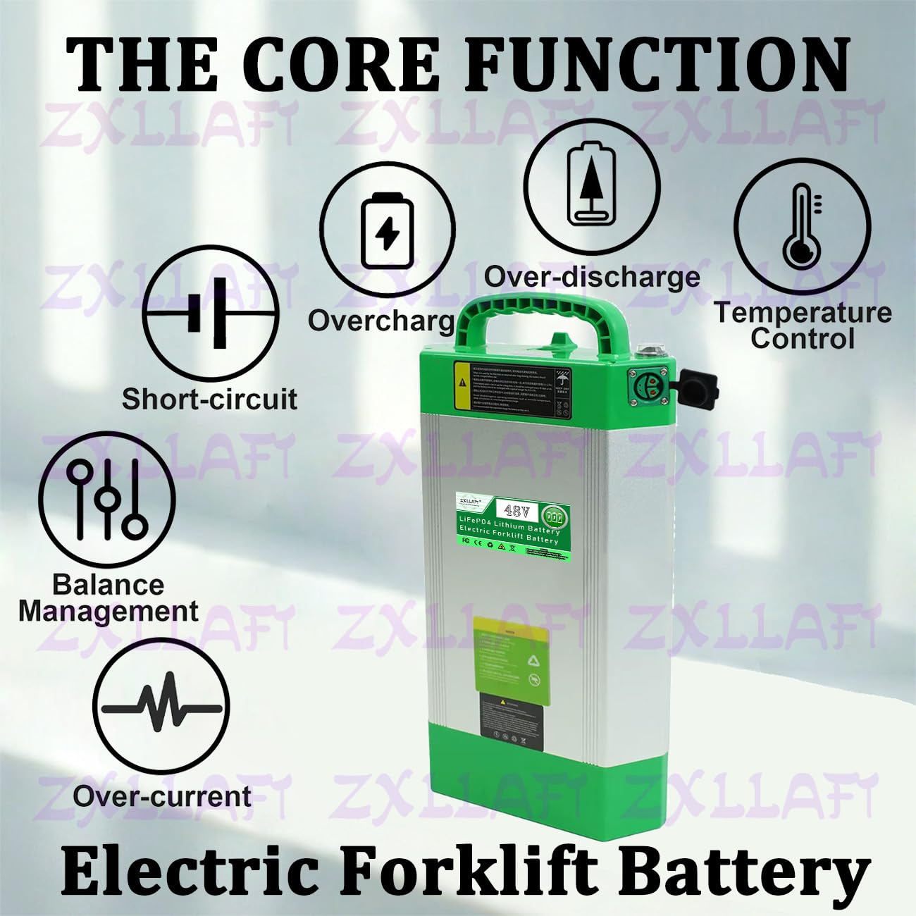 24V 48V Lithiumbatterie ohne CAN 20 Ah Batterie Elektrostapler für CBD15JLI2 28Ah 15Ah Ersatzbatterien für elektrischen Hubwagen CBD20JLI2 mit BMS, Griff