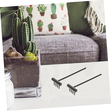 TOPPERFUN 18pcs Zen Mini Rakes for Table and Garden Meditation Rake for Landscape Design Creative Accessories for Zen Garden and Relaxation