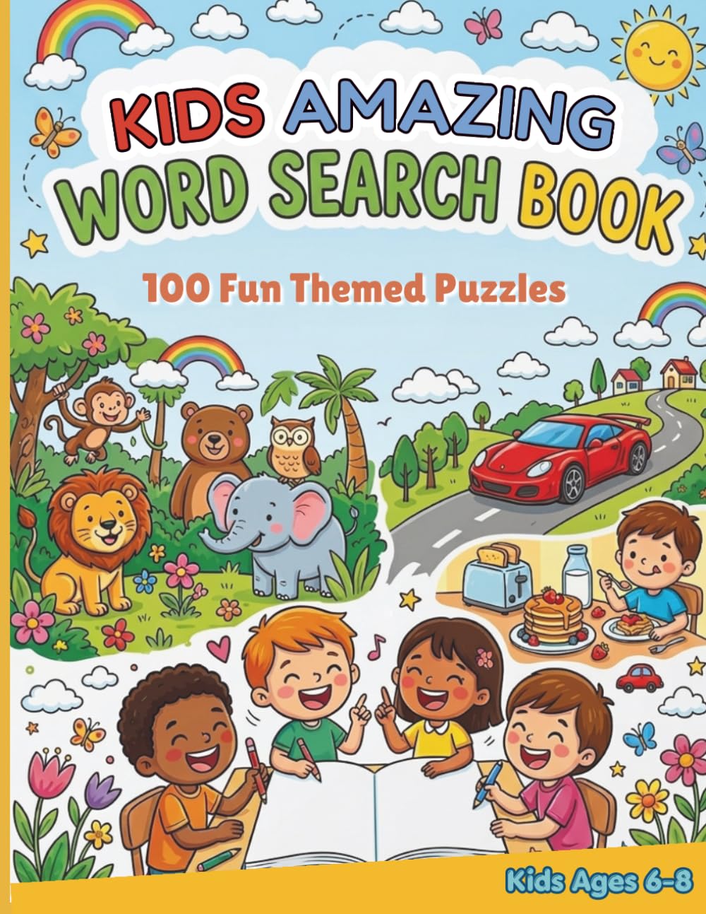 Kids Word Search: Fun Puzzle Book for Ages 6–8 | 100 Themed Word Search Puzzles