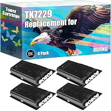 Compatible with Kyocera TK7229 Toner Cartridge Work for Kyocera CS4012i Printers, with Chip, High Yield 45000 Pages, Bright Colors Clear Printing 4 Pack Black