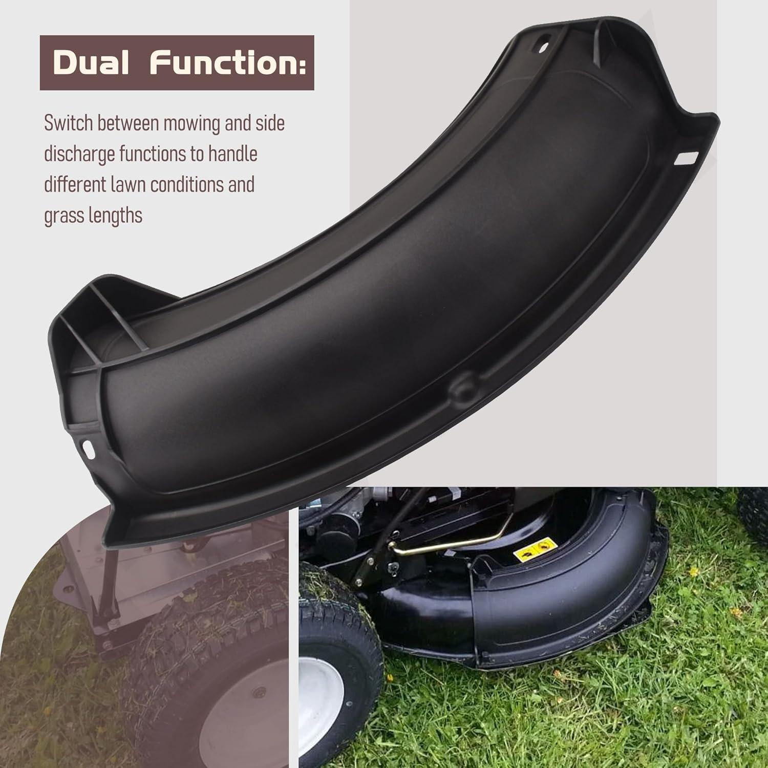 731-13549 30″ Side Discharge Chute & 731-09312 19A30013 30″ Deck Mulch Plug Compatible with MTD Cub Cadet Craftsman Troy-Bilt E150, TB30R, R-140, R-110, CC30E Electric Mini Rider