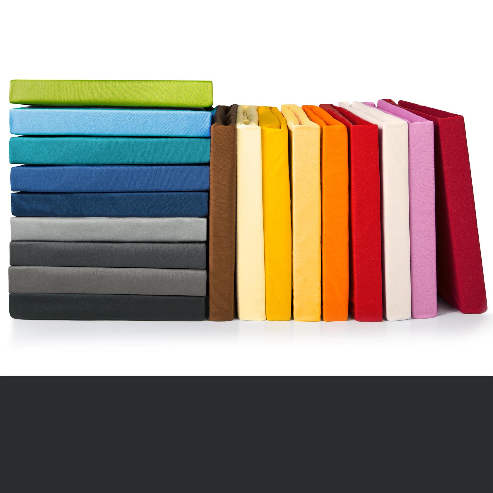 CelinaTex Jade Spannbettlaken 180x200-200x200 cm schwarz Microfaser Spannbetttuch Jersey Bettlaken