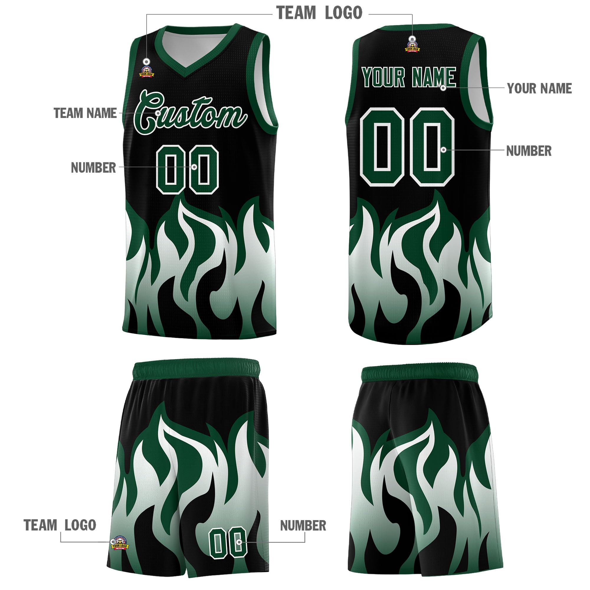 Personalized Basketball Jerseys with Shorts Custom Name Number and Logo Designs Printed Jerseys for Men Women Youth