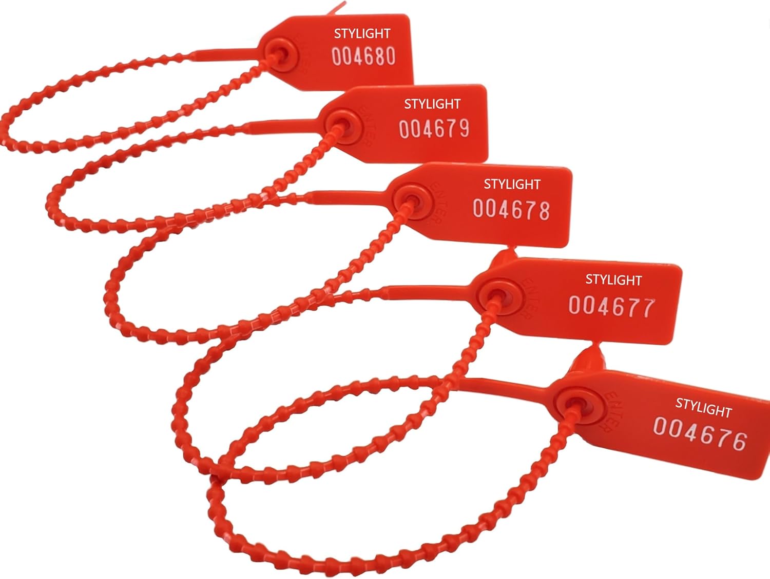 1000 Tamper Evident Security Seals, Numbered Sequentially (Red) - Image 2