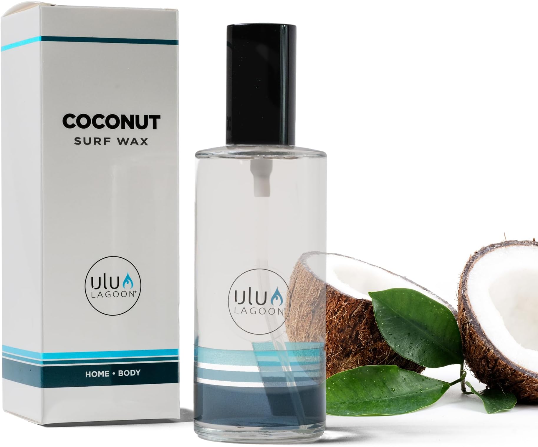 Ulu Lagoon | Coconut Surf Wax Scented Home and Body Spray | 3.38 fl oz or 100 ml | Italian Glass Bottle | Functional Fragrance for Home or Body | Made in the USA