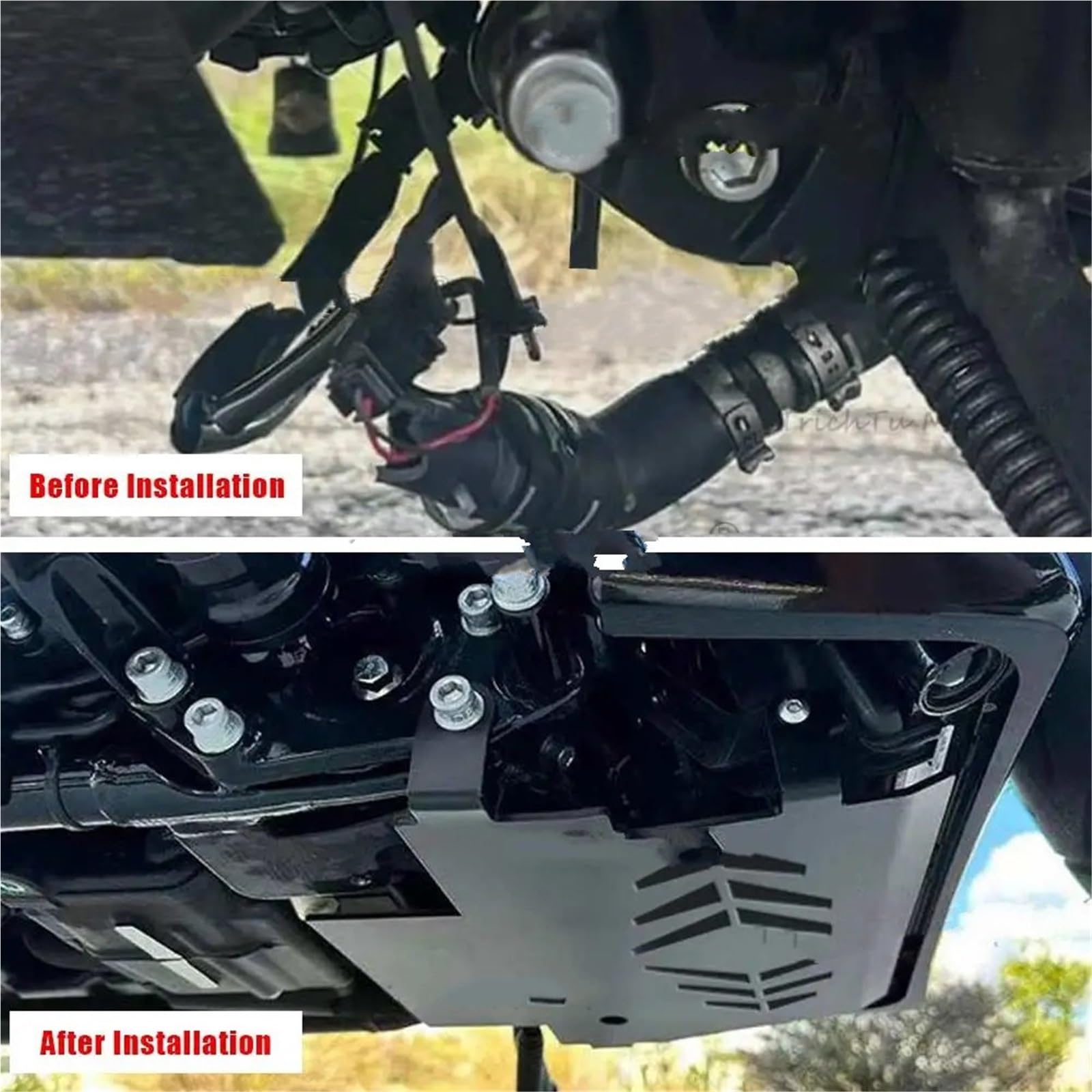 Osłona Podwozia Motocykla Do Road Glide Street CVO 2023 2024 Osłona podwozia silnika Dolna osłona podwozia wykonana z bardzo twardego materiału Podwozia Motocykla