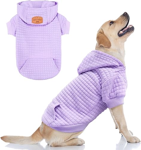 Vista 79 de BEAUTYZOO Suéter con capucha para perros pequeños y medianos con bolsillos, ropa para perros pequeños y medianos, abrigos de algodón laminado