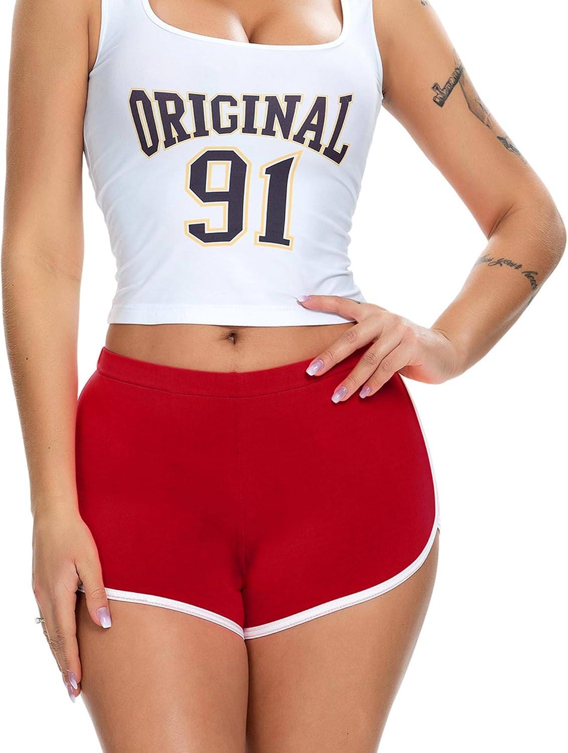 Women's Sexy Booty Shorts Retro Dolphin Shorts Sports Yoga Gym Running Hot Pants