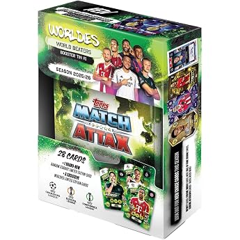 Topps UCC Match Attax 2025/26 - Mini Tin - World Beaters - Includes 28 Match Attax Cards Plus One Random Star Boy LE and 3 Exclusive Worldies LE Cards