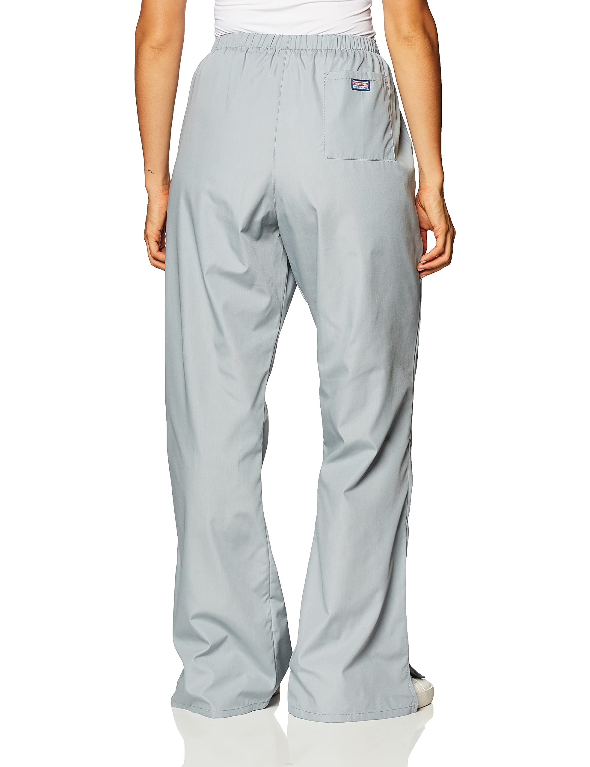 Cherokee Workwear Scrubs 4101 Low Rise Flare Leg Scrub Pant (Grey, XS)