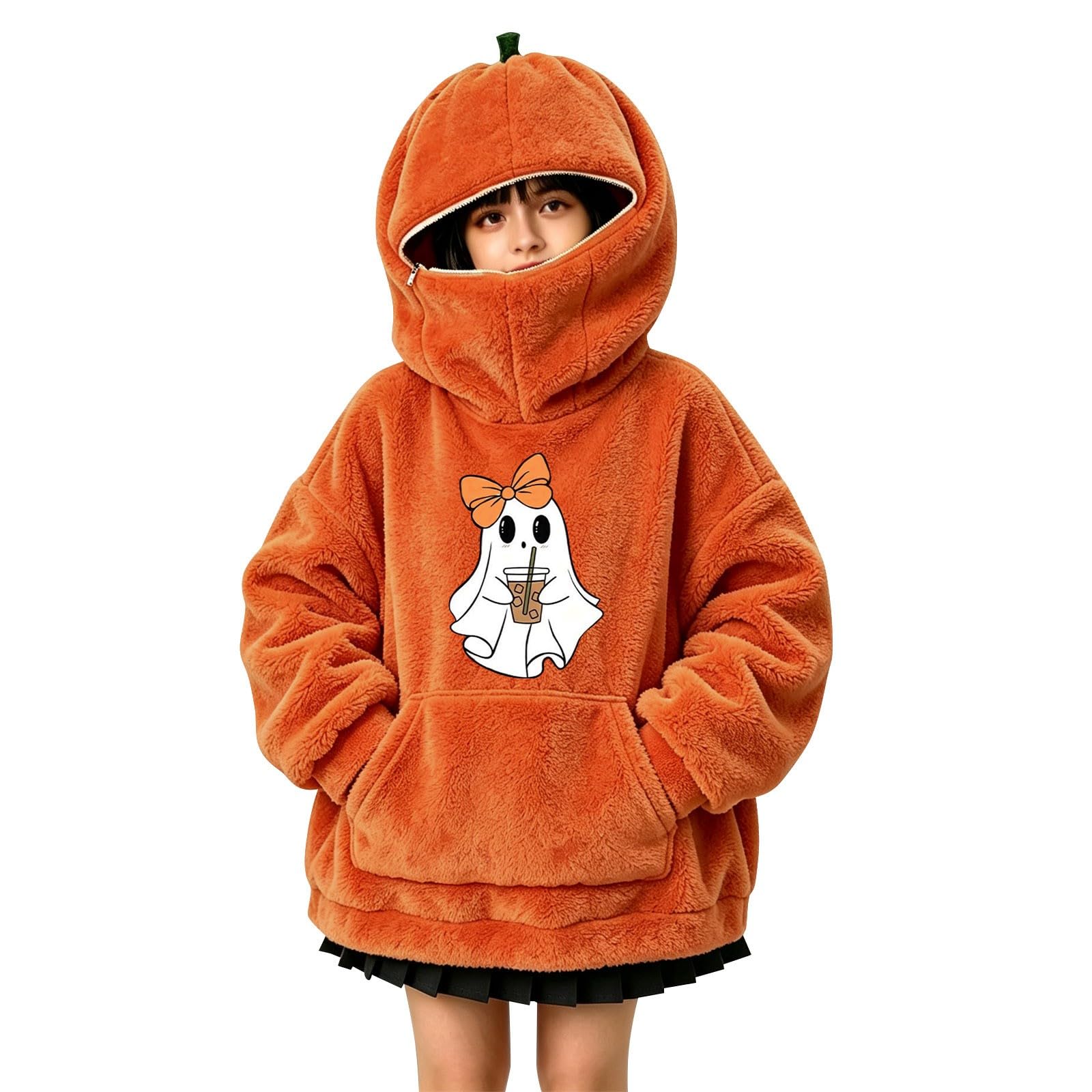 Sudadera con capucha de calabaza para niños para fiesta de Halloween | Sudadera con capucha suave y cálida para otoño e invierno, perfecta para fiestas de truco o trato, escuela, vacaciones