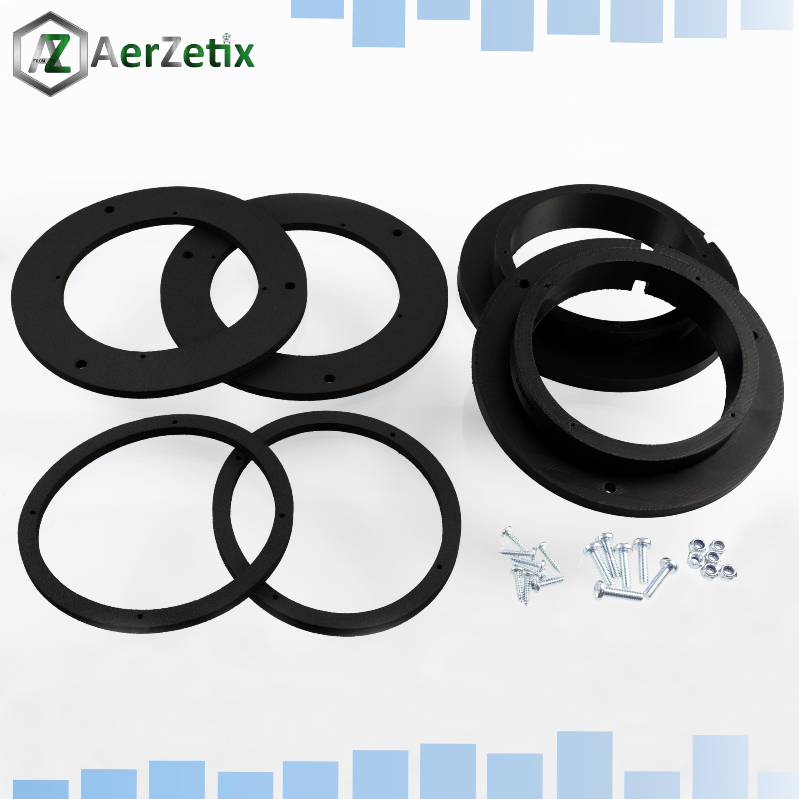 Aerzetix Kit di 2 adattatori per altoparlanti Ø100 mm compatibile con Mercedes A-class W169