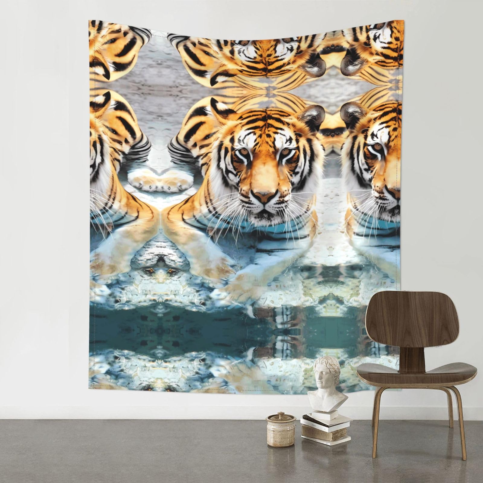HJFCZH Cool tiger Prints Wall Tapestry 60x51in – Boho Decor Throw for Bedroom, Dorm, Beach Cover & Picnic Blanket