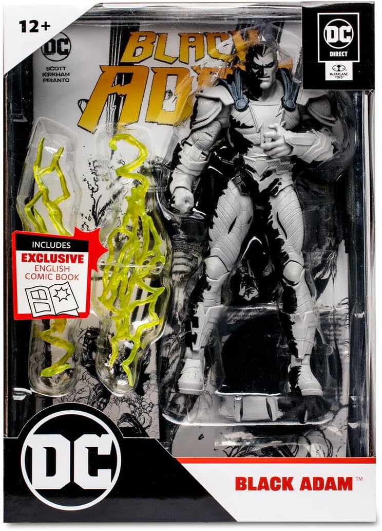 McFarlane Direct Page Punchers 15894 Action Figure & Comic Black Adam (Line Art Variant) 18 cm
