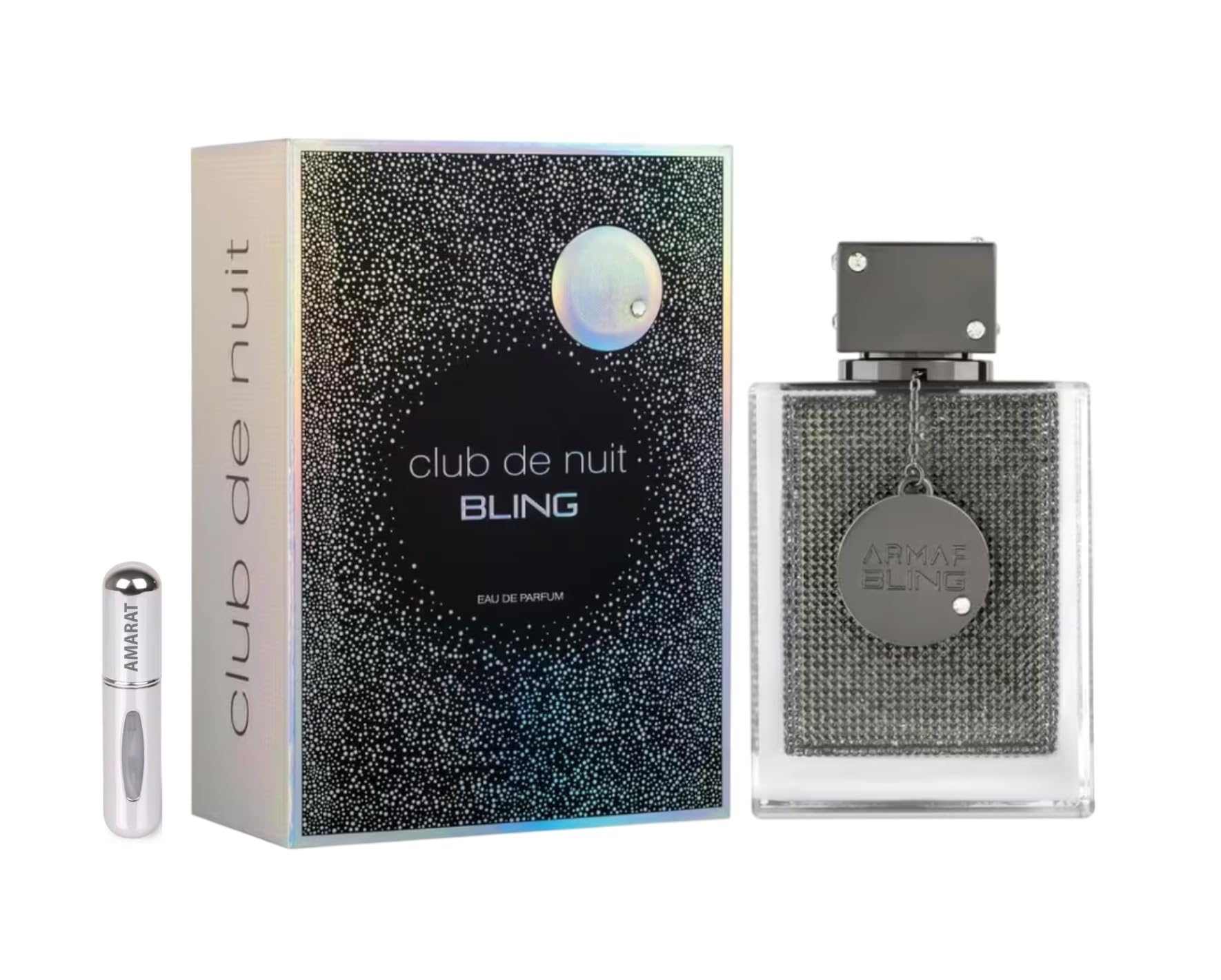 Armaf Club de Nuit Bling Eau de Parfum 75ml, Perfume Árabe Unisex de Larga Duración, Incluye Atomizador 5 ml, Fragancia de Lujo con Notas de Cítricos, Prisma Floral y Maderas Aterciopeladas (Bling)