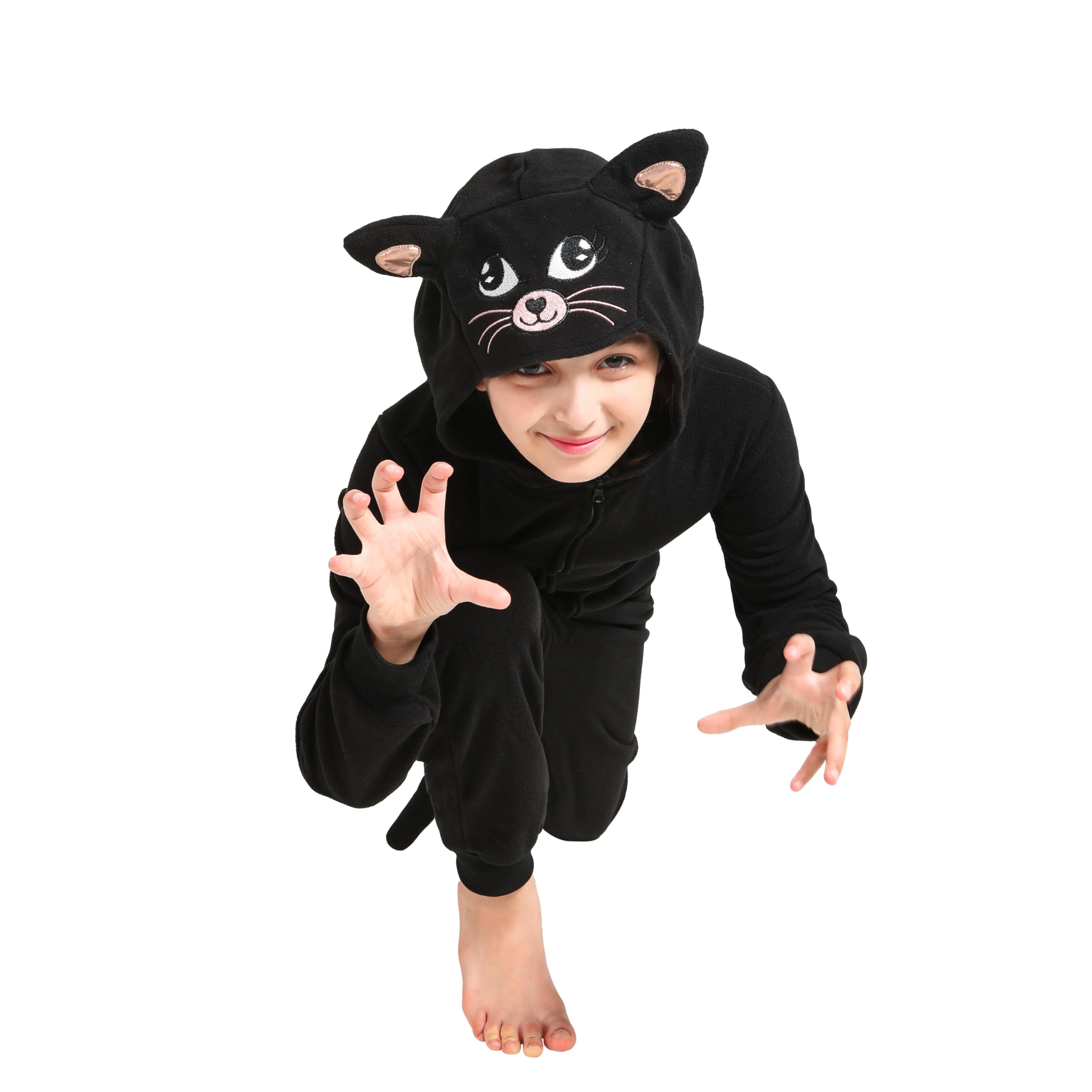 Wizland Kids Animal Onesie Costume Tygrysze, Maca, Czarna Kocura, Lew, Dalmatynka, Kostiumy Festiwalowe Dla Chłopców I dziewczynek Wiek 4-14 lat