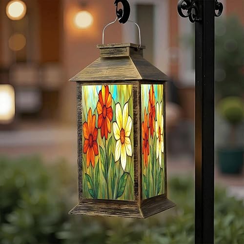 Miniatura 12 de Linterna solar para exteriores, impermeable, futurista, plumas geométricas de cristal de pavo real, decoración de jardín, luces solares LED, lámpara