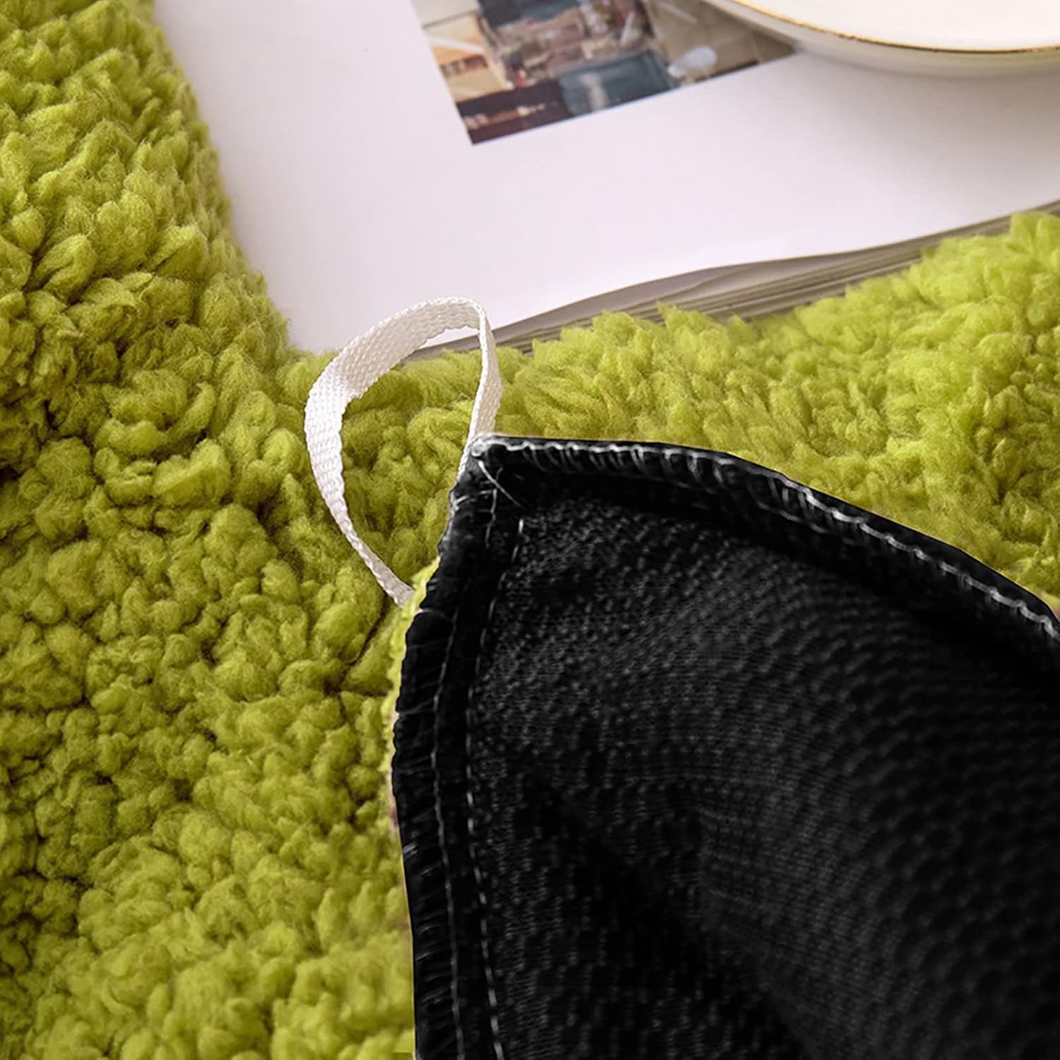 Ultra Soft Fleece Duvet Cover Sherpa Fleece Quilt Cover Thick Warm Bedding Queen Size with Zip-Green 200x230cm(78"x90") (Green 220x240cm(86"x94"))
