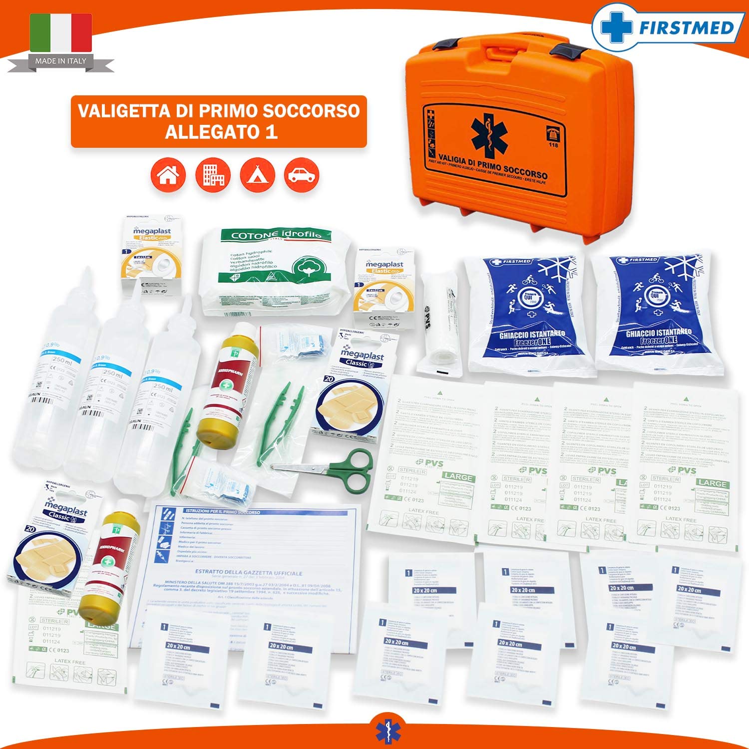 Firstmed 148/2373 - Caso De Primeros Auxilios, Orange, color: naranja