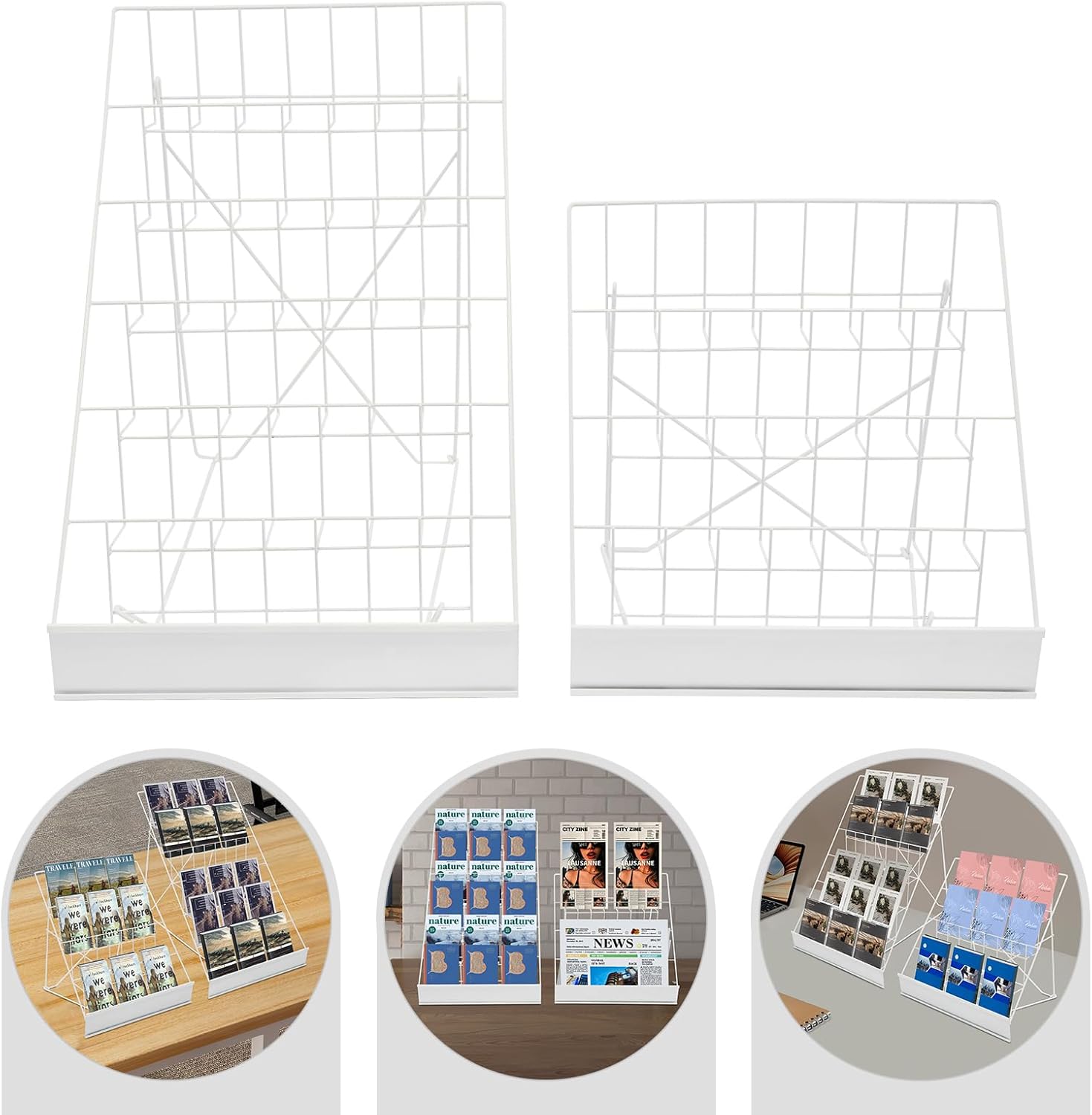 Magazine Rack,Brochure Display Stand for Exhibitions, Office, and Any Organization Requiring Information Display