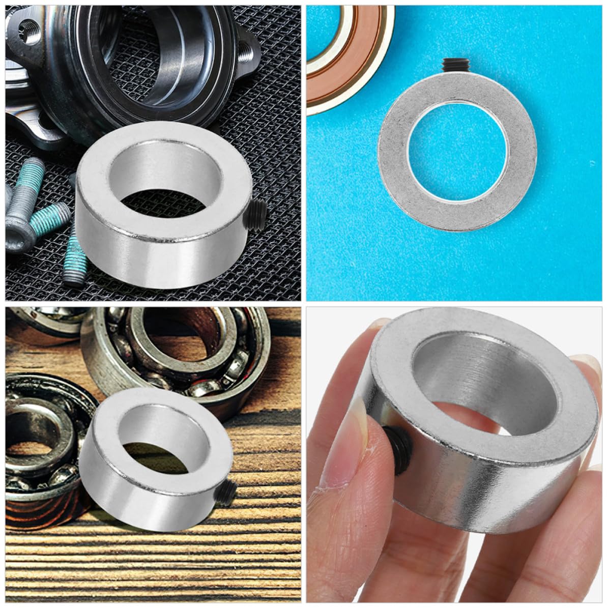 4pcs Carbon Steel Car Shaft Collars with M6 Thread Sturdy and Compact Shape Automotive Shaft Collar Set in Automotive Industry