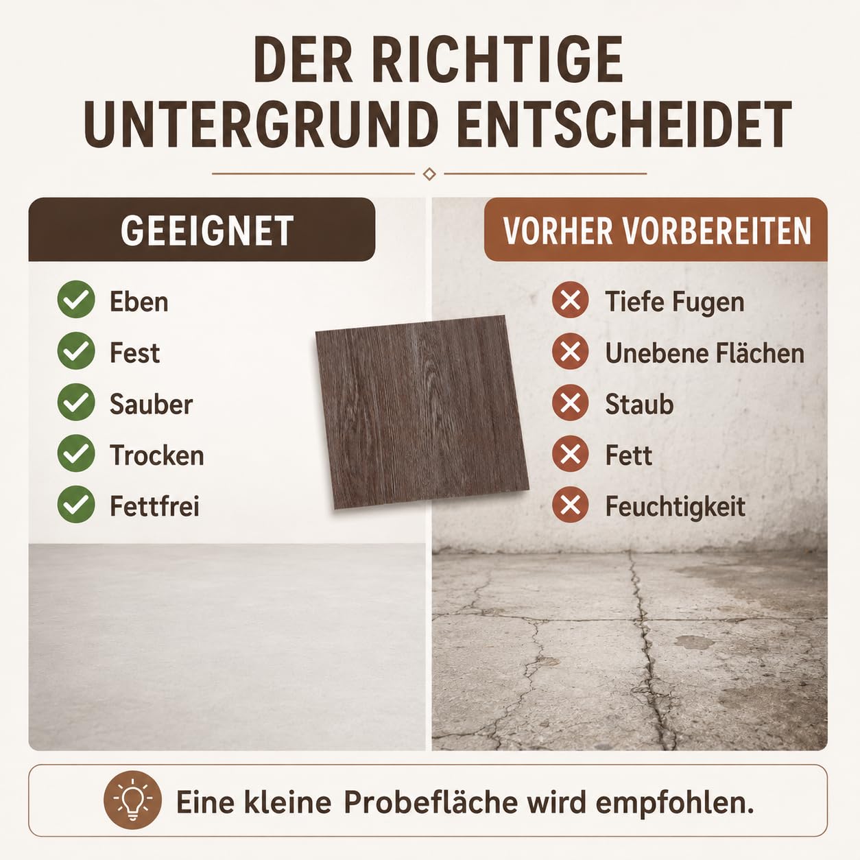 CYEER 40 unidades de suelo de vinilo autoadhesivo (3,6 m²) – 30 x 30 cm de PVC en aspecto de madera marrón – Baldosas impermeables autoadhesivas para cocina, salón y baño – DIY azulejos adhesivos para