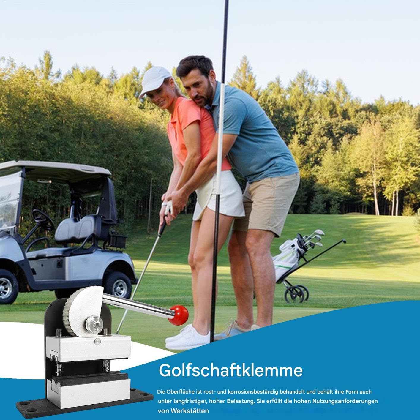 Golf Schaft Klemme – Metall Schnellspanner Werkzeug zum Griffwechsel | Rutschfeste Golfschaft Klemme für Installation, Wartung & Korrektur | Robust für Golfschläger Reparatur & Schaft Fixierung