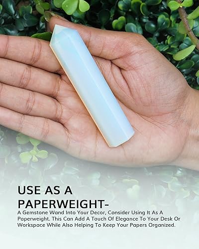 Miniatura 6 de Varita de cristal opalita - Cristales de ópalo - Varita de cristal Wicca - Piedra de ópalo - Cristales curativos genuinos - Puntos de cristal -