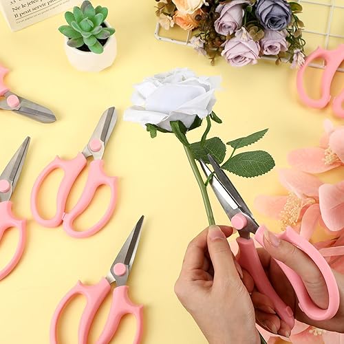 Miniatura 6 de Tijeras de flores de jardín, 24 piezas, tijeras florales de acero, tijeras de podar de jardín con mango cómodo para recortar arreglos florales, 2