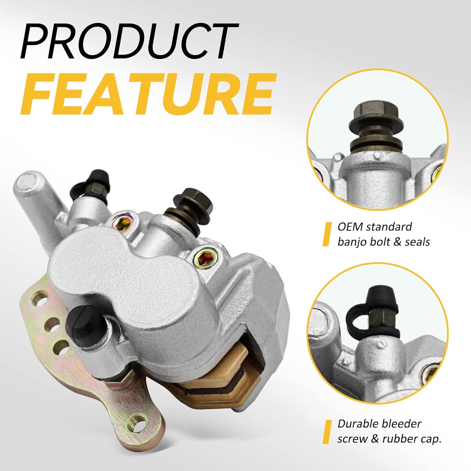 M MATI Front Brake Caliper & Pads for Suzuki Motorcycle DR250 DR350 RM125 RM250 RMX250T 59300-08D00-999