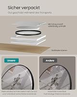 Okrúhle nástenné zrkadlo SONGMICS s kovovým rámom, priemer 41 cm, moderné dekoratívne zrkadlo do obývačky a spálne 6