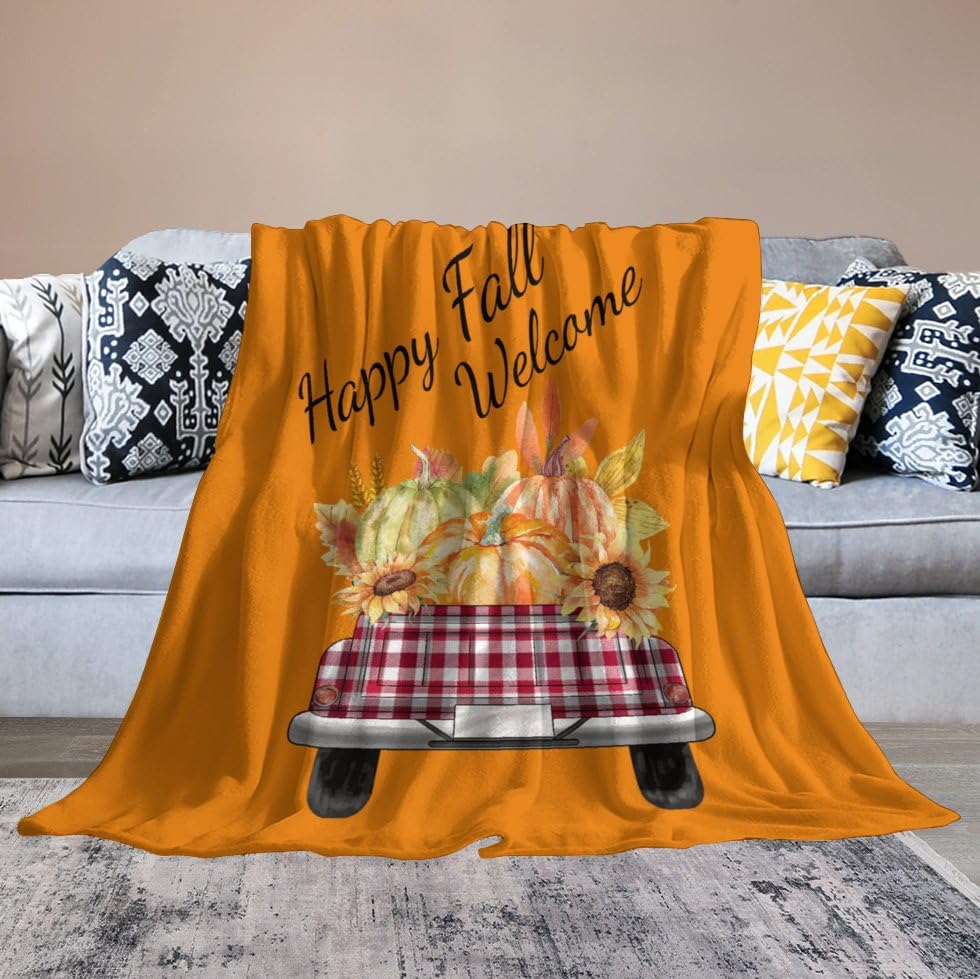 Couverture feuilles d'érable chrétiennes Happy Fall, le cadeau idéal pour réchauffer les cœurs