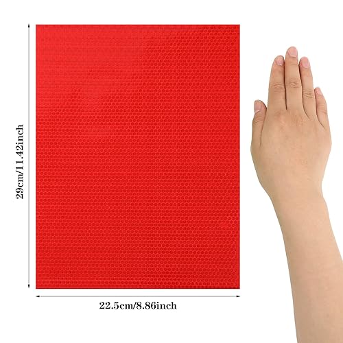 Miniatura 9 de Zonon 7 hojas de 8.86 x 11.42 pulgadas, adhesivos reflectantes flexibles, impermeables, cinta reflectante de advertencia, iluminación nocturna,