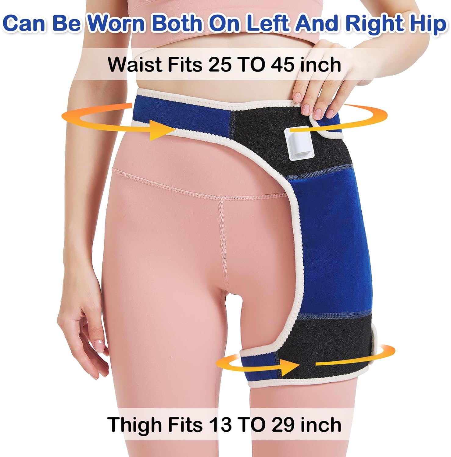AOKESTE Hip Heating Pad for Hip Pain Relief,Hip Support Brace for Sciatica Pain Relief,Heated Hip Brace with Auto Shut Off,Lower Back/Thigh/Buttock Electric Heat Pad for Men Women,86℉-158℉ Adjust