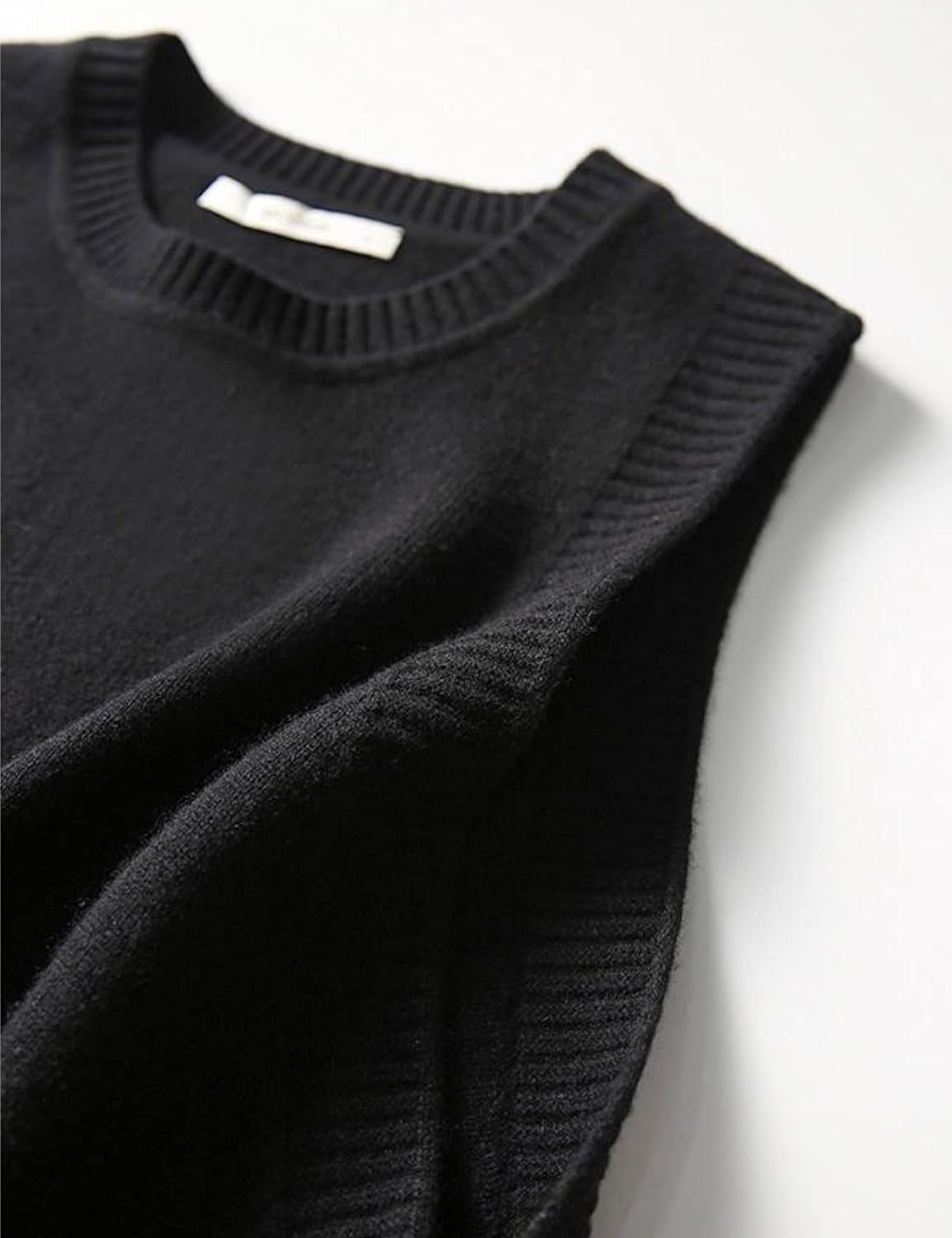 Mingzhu Womens Sleeveless Round Neck Pullover High Low Ribbed Knit Sweater Vest - Image 4