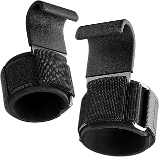 Bandas De Muñeca Para Halterofilia | Enchufes De Gancho Para Tracciones | Antideslizante Acolchado Transpirable Ganchos De Muñeca Para Gimnasio Y Fitness En Casa