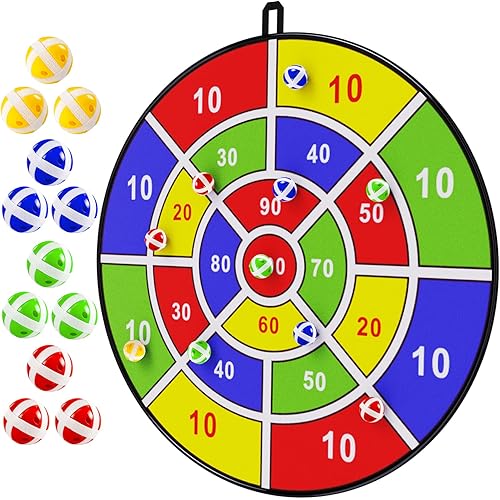 BooTaa 29" Large Dart Board for Kids, Kids Dart Board with Sticky Balls, Boys Toys, Indoor/Sport Outdoor Fun Party Play Game Toys, Birthday Gifts for 3 4 5 6 7 8 9 10 11 12 Year Old Boys Girls