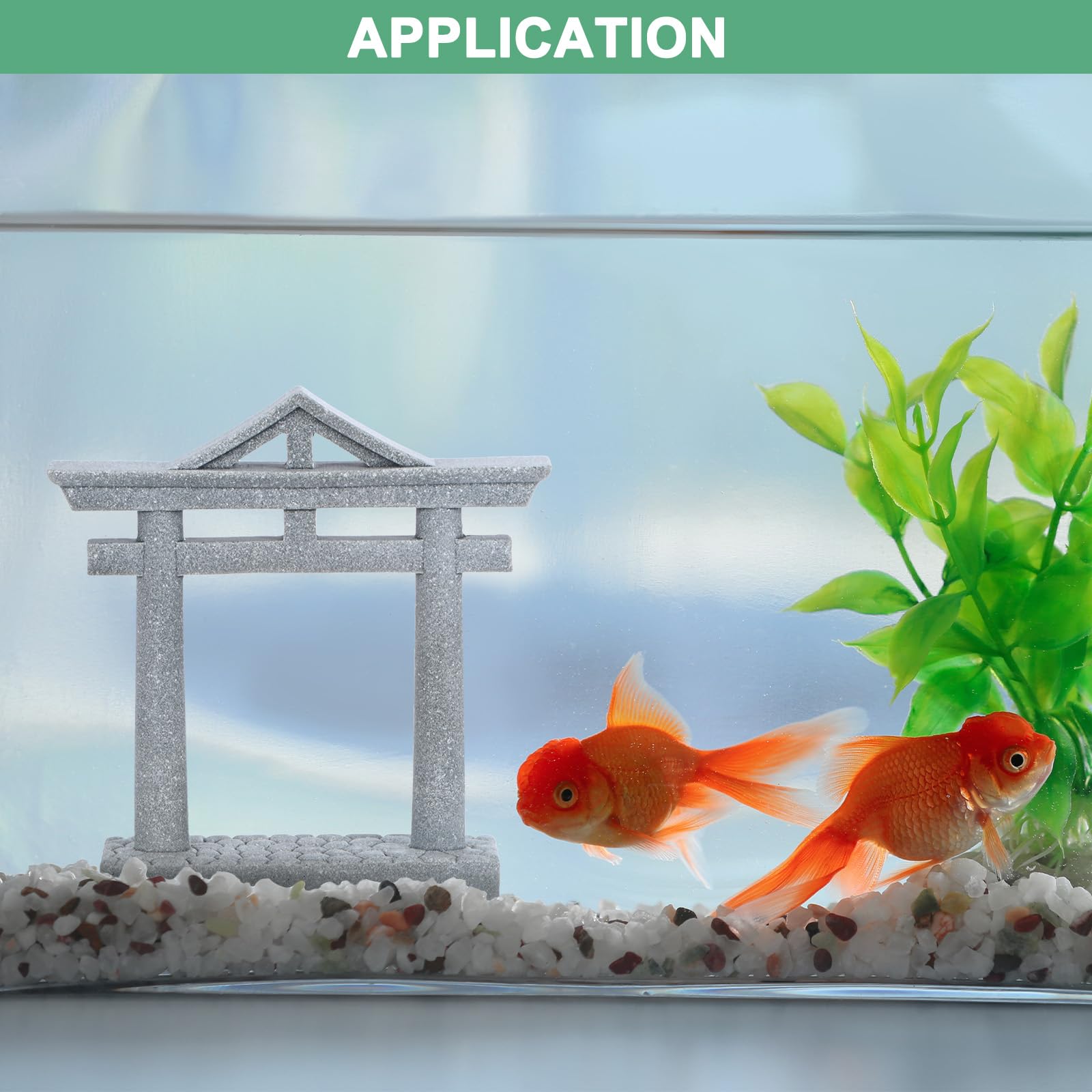 M METERXITY 3.7" H Miniature Torii Gate Ornaments with Plaque - Image 4